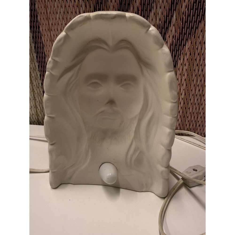 Vintage Jesus Portrait‎ Tabletop Night Light 3d Concave Convex Christian